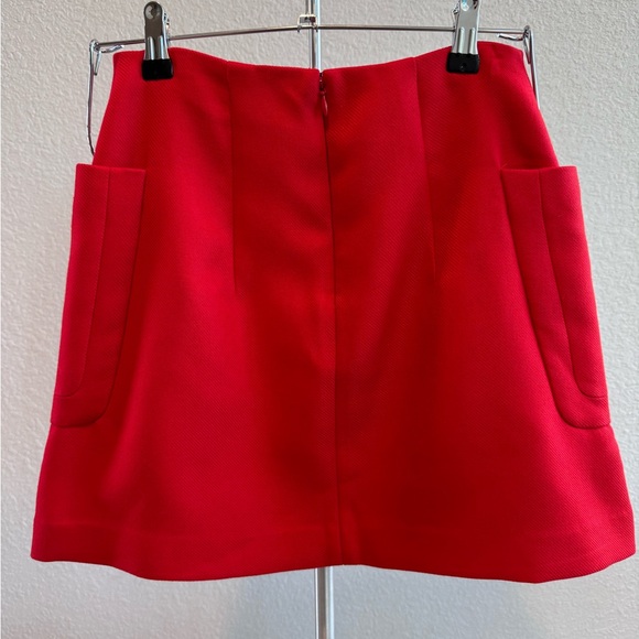 Women’s Express Red A-line mini skirt with two pockets - Picture 2 of 3